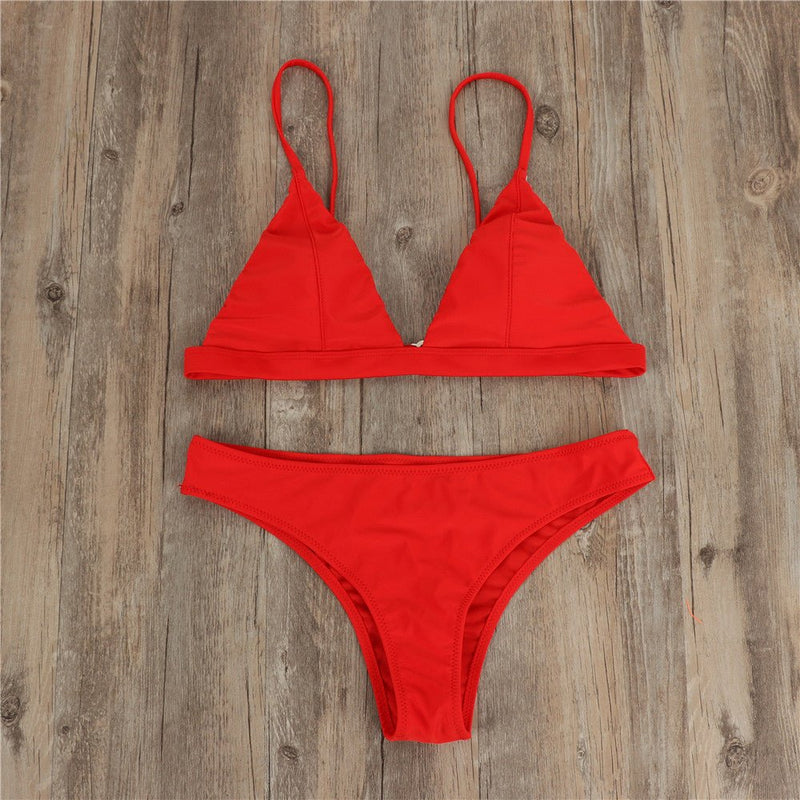 2 PC Solid Swimsuit - | LIMITLESS FIT WEAR