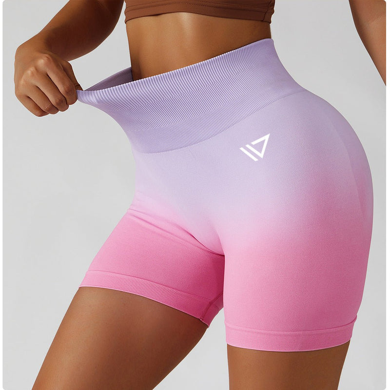 Aurora Scrunch Shorts - XS / Purple - Pink | LIMITLESS FIT WEAR