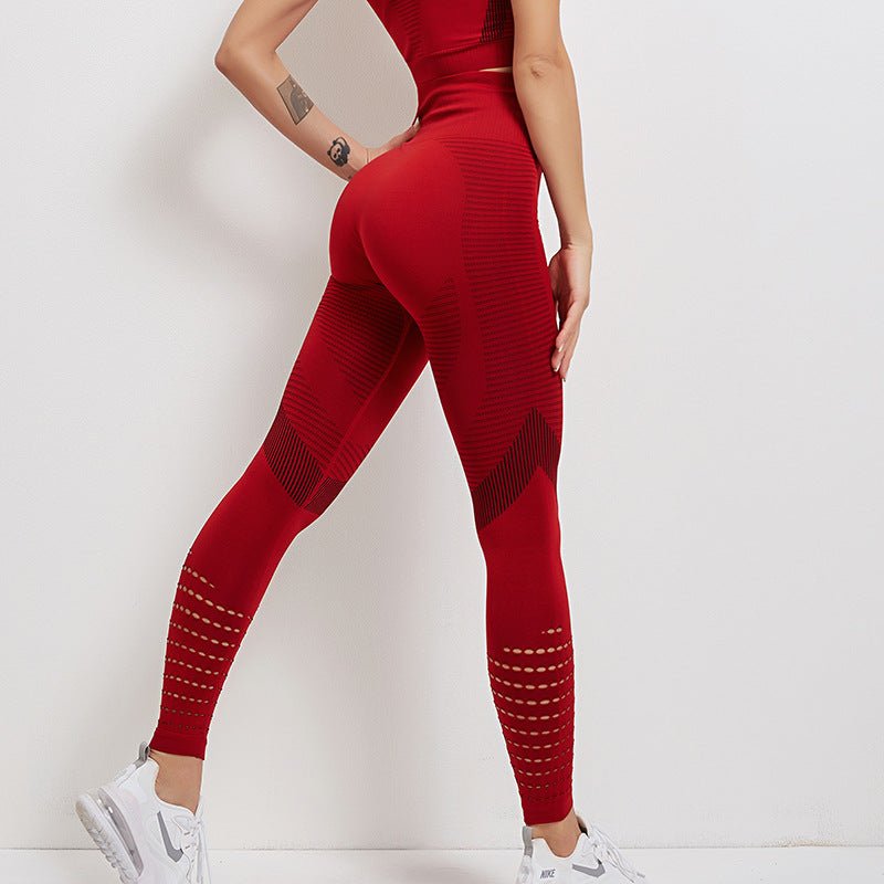 Synergy Seamless Leggings - Red / L | LIMITLESS FIT WEAR