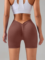 Peach Perfect Solid V-Back Shorts - LIMITLESS FIT WEAR | FITNESS & FASHION
