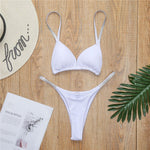 2 PCS Diamond Strap Swimsuit - Small / White | LIMITLESS FIT WEAR