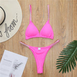 2 PCS Diamond Strap Swimsuit - Small / Pink | LIMITLESS FIT WEAR
