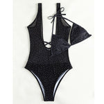 2 Piece Black Mesh High Waist Swimsuit - | LIMITLESS FIT WEAR