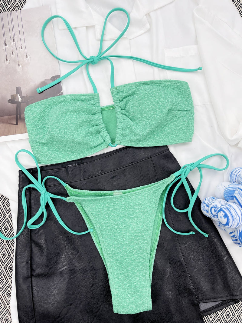 2 Piece Sexy Green Bandage Bikini - | LIMITLESS FIT WEAR