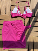 3 Piece Sexy Cover Up High Waist Bikini - | LIMITLESS FIT WEAR