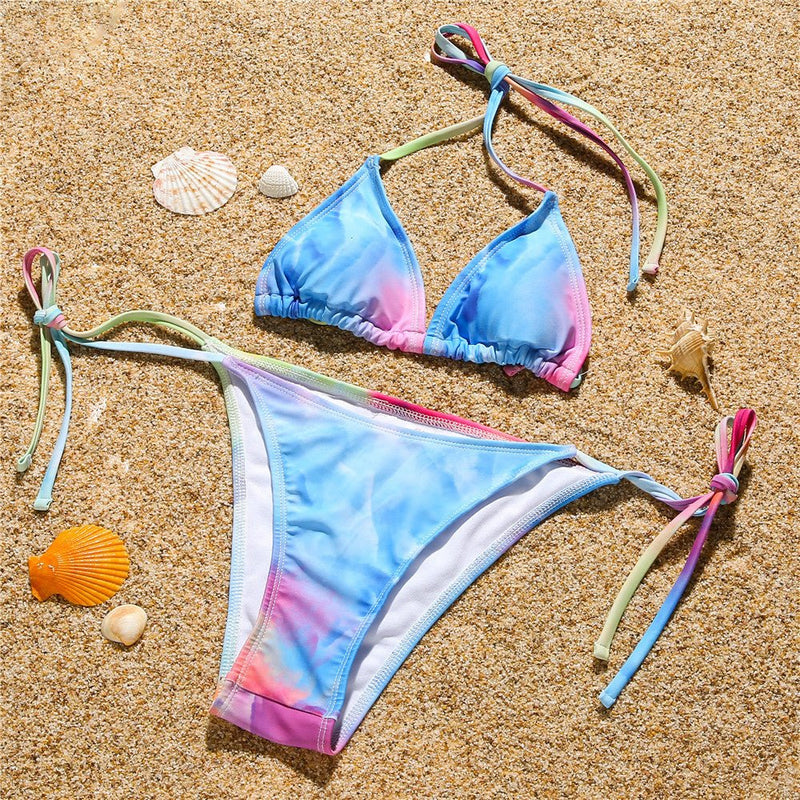 3 Piece Women Tie Dye Bikini Set - | LIMITLESS FIT WEAR