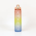32oz Water Bottle w/ Time Marker. - Orange Fade | LIMITLESS FIT WEAR