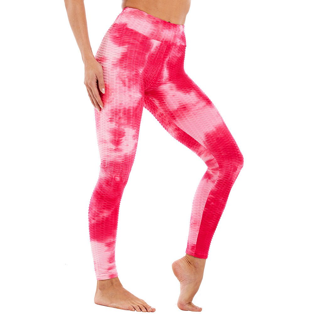 Anti Cellulite Tye Dye Seamless Leggings - LightPink&Pink / S | LIMITLESS FIT WEAR