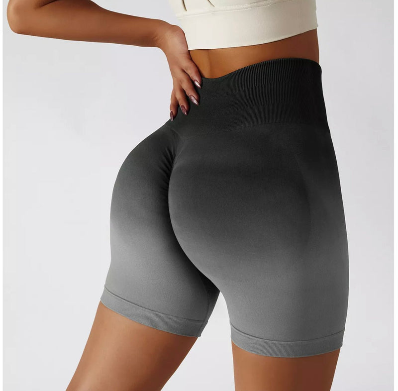 Aurora Scrunch Shorts - XS / Black - Grey | LIMITLESS FIT WEAR