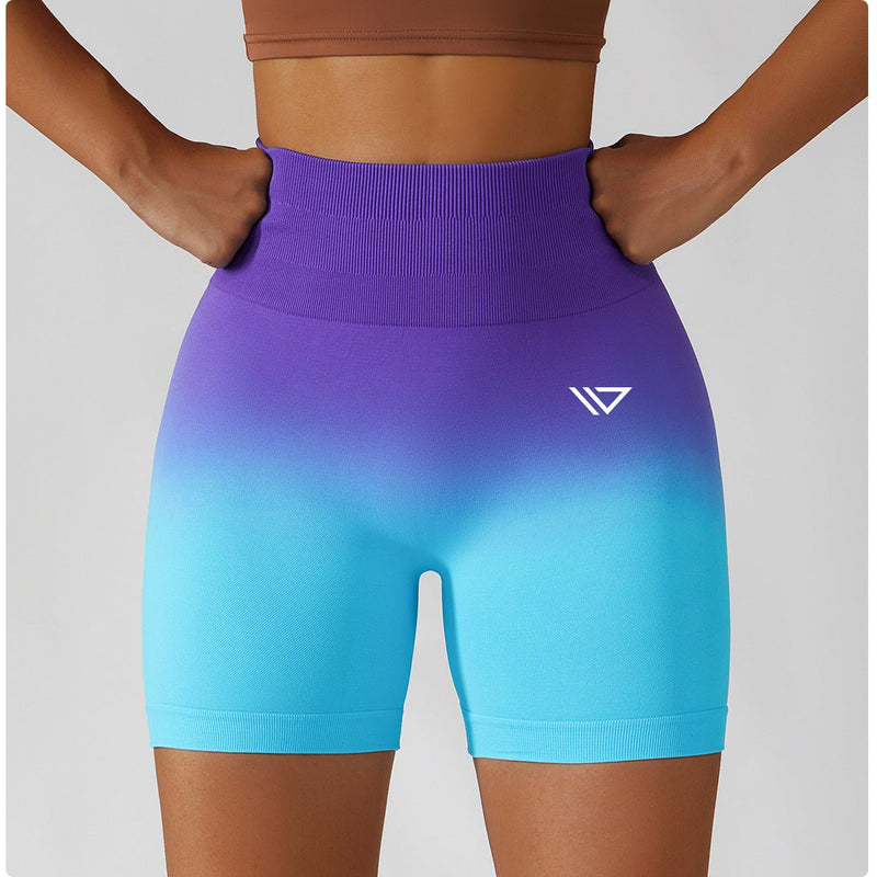 Aurora Scrunch Shorts - XS / Purple Blue | LIMITLESS FIT WEAR