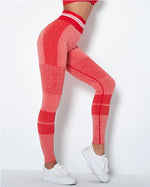 'Cindy' Seamless Leggings - Red / L | LIMITLESS FIT WEAR