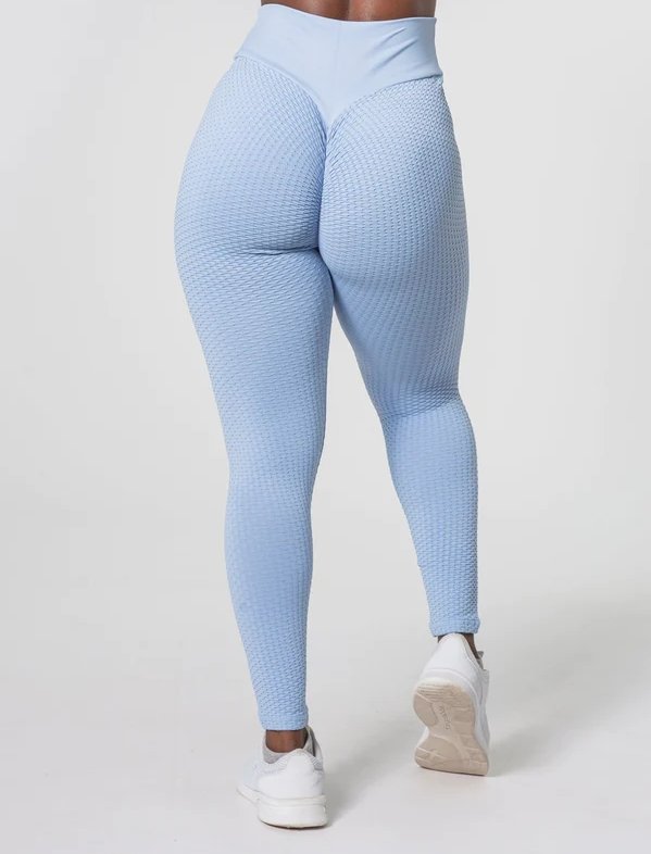 Icy Blue Seamless Leggings - | LIMITLESS FIT WEAR