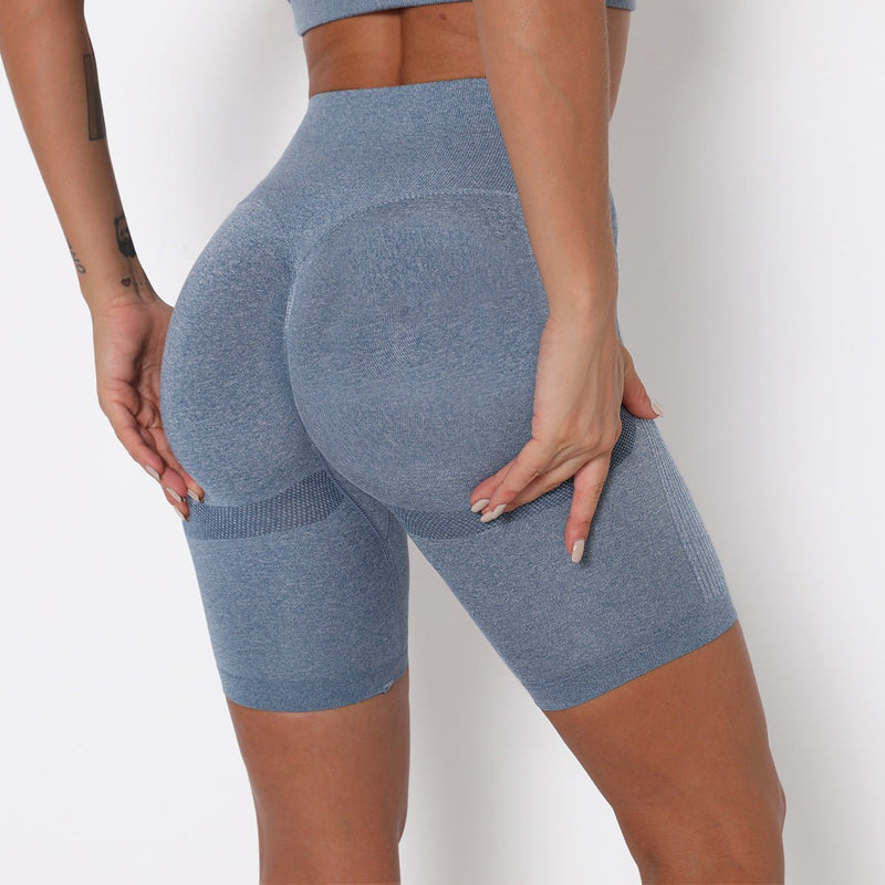 'Jade' Seamless Highwaist Shorts - Slate Grey / S | LIMITLESS FIT WEAR