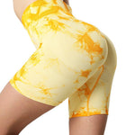 'Jayda' High Waist Seamless Shorts - Yellow / XS | LIMITLESS FIT WEAR
