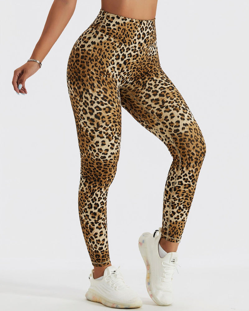 Leopard Print Seamless Scrunch Leggings - LIMITLESS FIT WEAR | FITNESS & FASHION