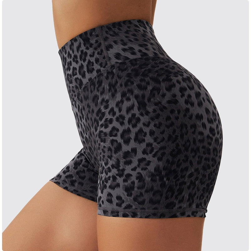 Leopard Print Seamless Scrunch Shorts - LIMITLESS FIT WEAR | FITNESS & FASHION