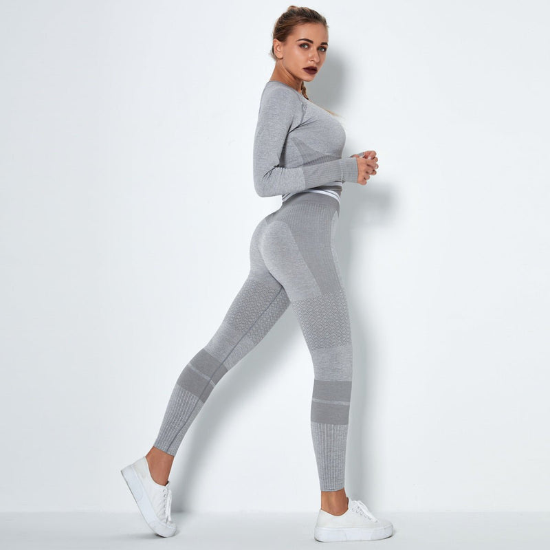 'Lily' Seamless Leggings - Grey / S | LIMITLESS FIT WEAR