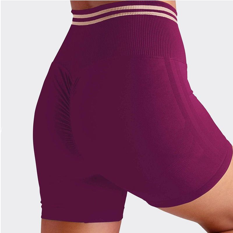 Elevate Seamless Highwaist Shorts - Purple / S | LIMITLESS FIT WEAR
