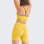 Elevate Shorts & Sports Bra Matching Set - Yellow / S | LIMITLESS FIT WEAR