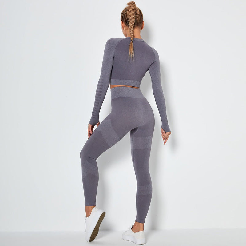 'Motion' Seamless Leggings - Grey / Small | LIMITLESS FIT WEAR