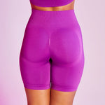 'Muse' High Waist Seamless Shorts - Purple / S | LIMITLESS FIT WEAR