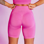 'Muse' High Waist Seamless Shorts - Pink / S | LIMITLESS FIT WEAR