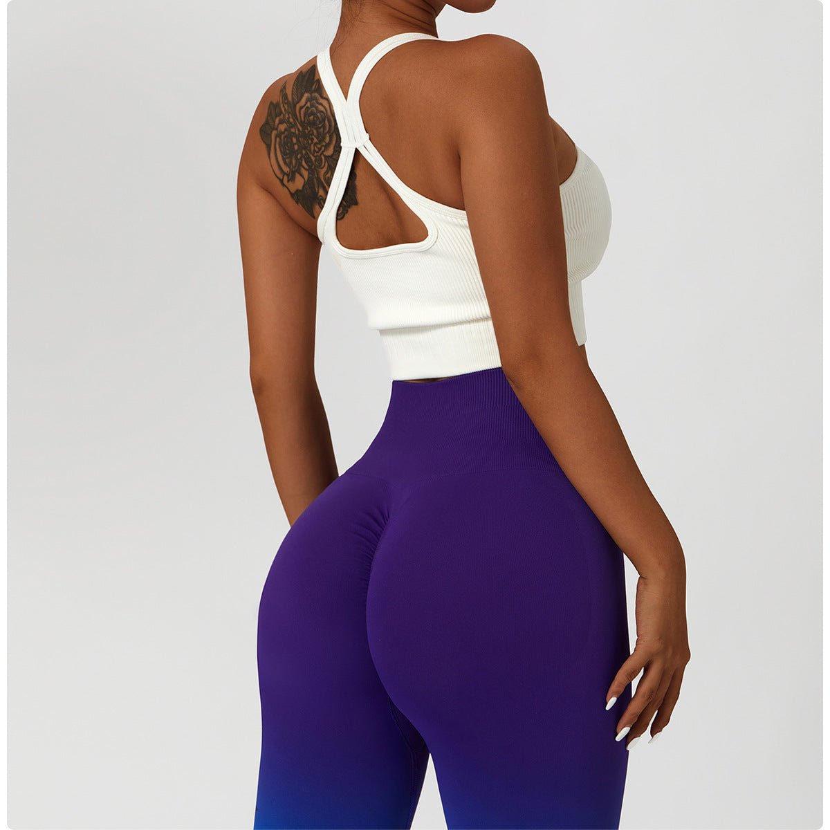 Ombre Seamless Leggings With Booty Scrunch – Valenchiano