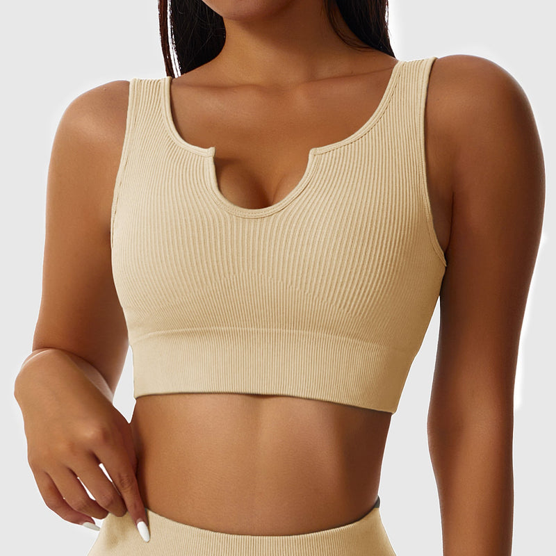 Ribbed High Impact Sports Bra - LIMITLESS FIT WEAR | FITNESS & FASHION