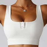 Ribbed Sexy Sports Bra - XS / White | LIMITLESS FIT WEAR