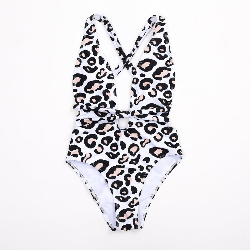 Sexy Strap One piece Open Bikini - Small / Leopard | LIMITLESS FIT WEAR