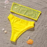 Strapless Swimsuit - Small / Yellow | LIMITLESS FIT WEAR