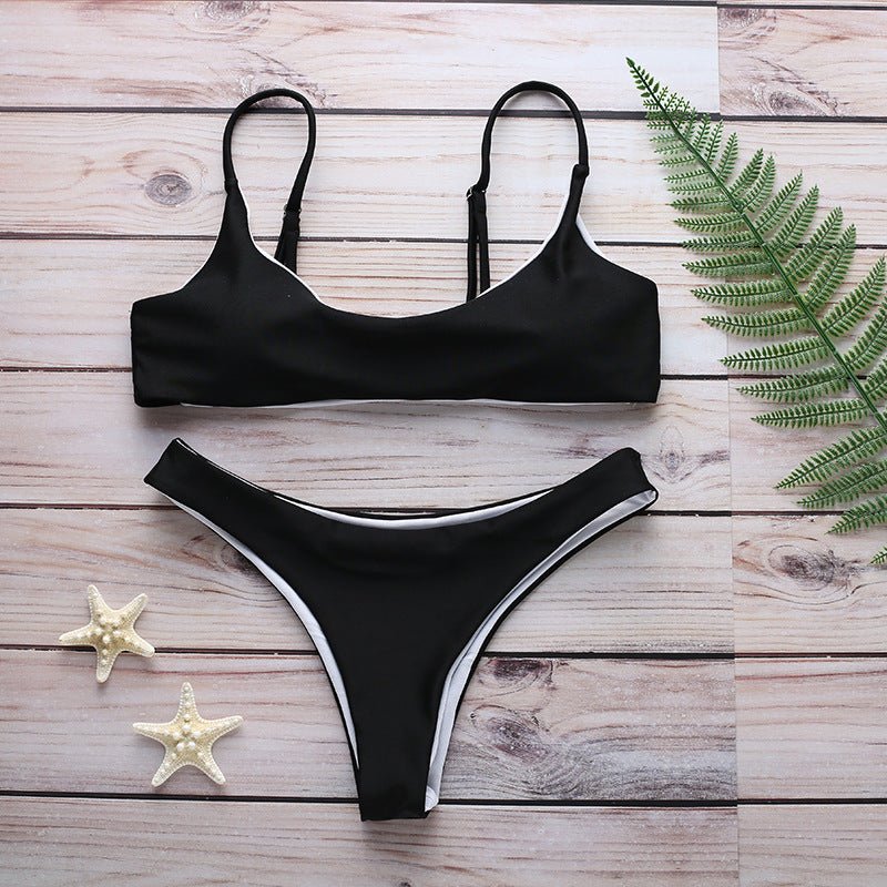 Summertime Vibe Two-Piece Swimsuit - Small / Black | LIMITLESS FIT WEAR
