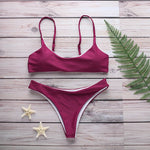 Summertime Vibe Two-Piece Swimsuit - Small / Wine Red | LIMITLESS FIT WEAR