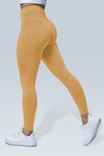 'Veronica' Seamless Leggings - Yellow (ONLY AVAIL USA CUSTOMER) / XS | LIMITLESS FIT WEAR