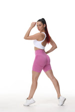 'Veronica' Seamless Shorts - Pink / XS | LIMITLESS FIT WEAR