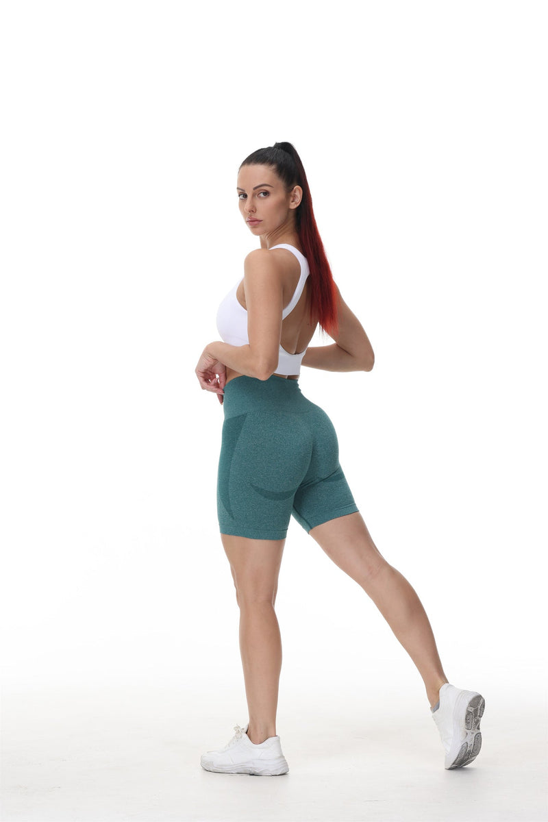 'Veronica' Seamless Shorts - Green / XS | LIMITLESS FIT WEAR