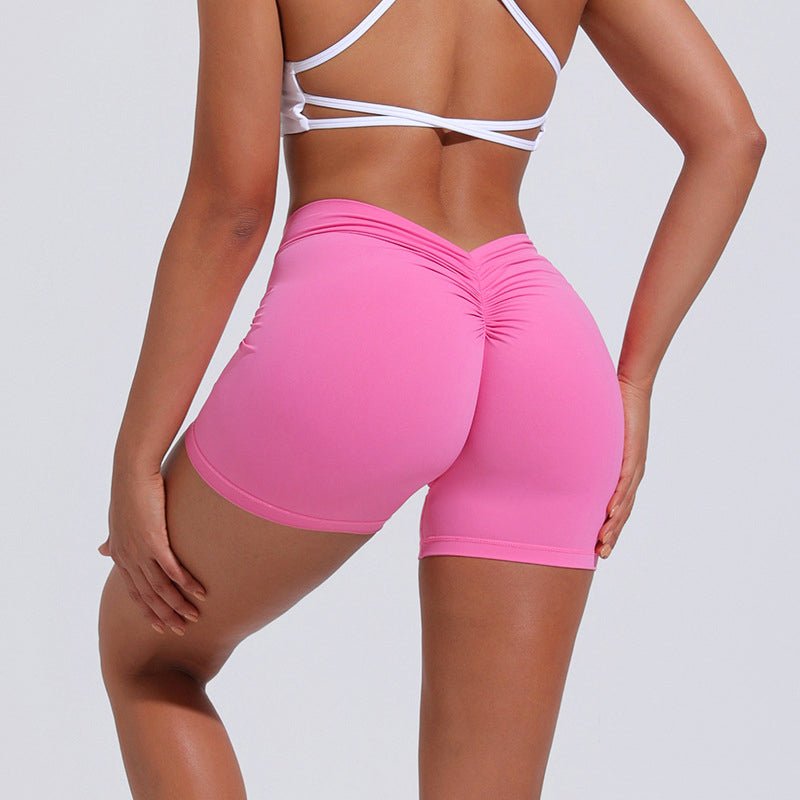 Women's V-Waist Seamless Scrunch Butt Squat Proof Shorts – Zioccie