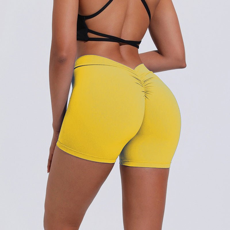 Be Fit Love Strength Faith with Yellow Trim Scrunch Butt Shorts and Bra Top  Set - Be Fit Apparel